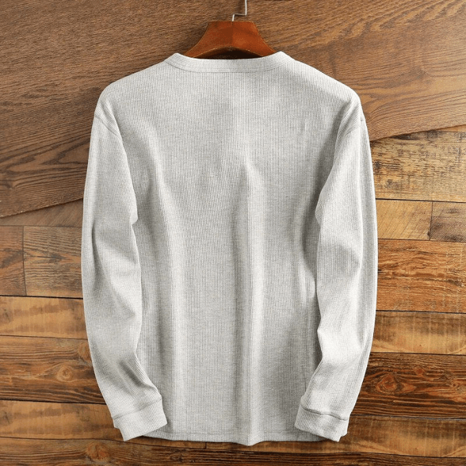 Casual Waffle Knit | Men's T Shirt with Button Placket | Soft Fabric for Comfortable Everyday Wear 1