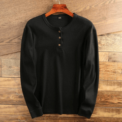 Casual Waffle Knit | Men's T Shirt with Button Placket | Soft Fabric for Comfortable Everyday Wear 2