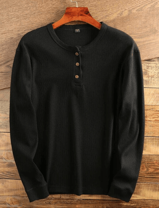 Casual Waffle Knit | Men's T Shirt with Button Placket | Soft Fabric for Comfortable Everyday Wear 2