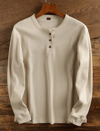 Casual Waffle Knit | Men's T Shirt with Button Placket | Soft Fabric for Comfortable Everyday Wear 4