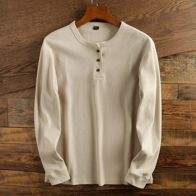 Casual Waffle Knit | Men's T Shirt with Button Placket | Soft Fabric for Comfortable Everyday Wear 4