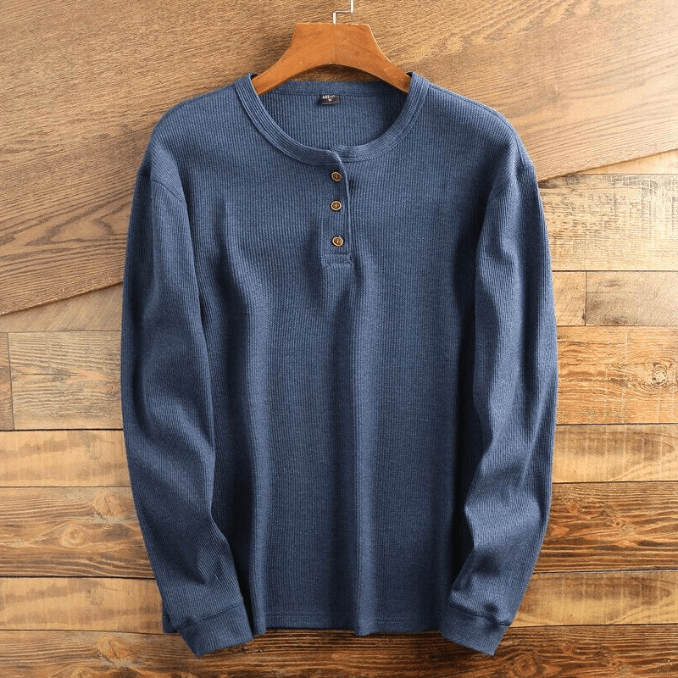 Casual Waffle Knit | Men's T Shirt with Button Placket | Soft Fabric for Comfortable Everyday Wear 5