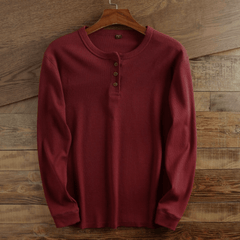 Casual Waffle Knit | Men's T Shirt with Button Placket | Soft Fabric for Comfortable Everyday Wear 6