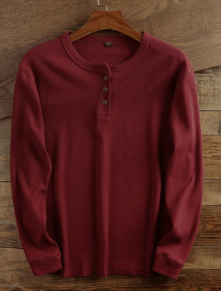 Casual Waffle Knit | Men's T Shirt with Button Placket | Soft Fabric for Comfortable Everyday Wear 6